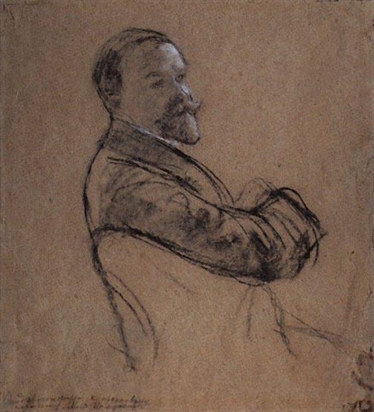 Self Portrait, 1910 - 1914 - Boris Michailowitsch Kustodijew