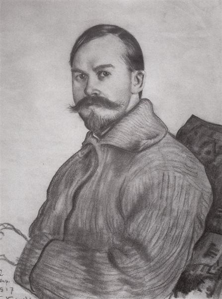 Self Portrait, 1917 - Boris Koustodiev