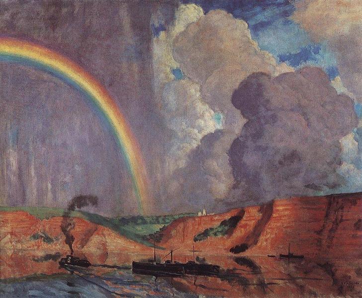 Volga. Rainbow, 1925 - Boris Michailowitsch Kustodijew