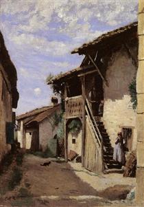 A Village Street, Dardagny - Jean-Baptiste Camille Corot