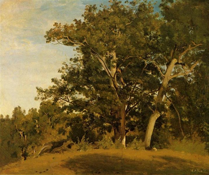 Fountainebleau With Georges d'Apremont, c.1830 - c.1835 - Camille Corot