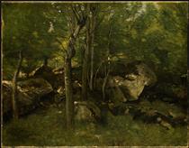 Na Floresta de Fontainebleau - Jean-Baptiste Camille Corot