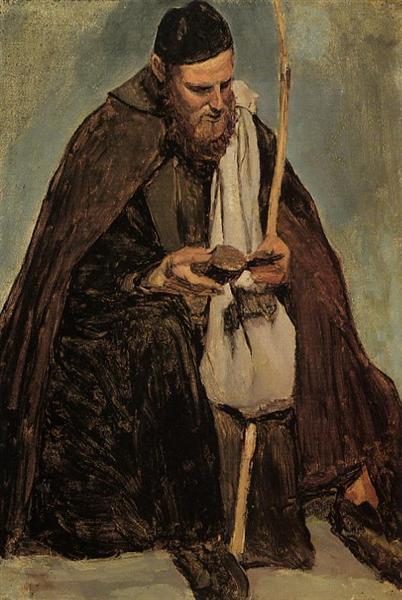 Итальянский монах читает, c.1826 - c.1828 - Камиль Коро