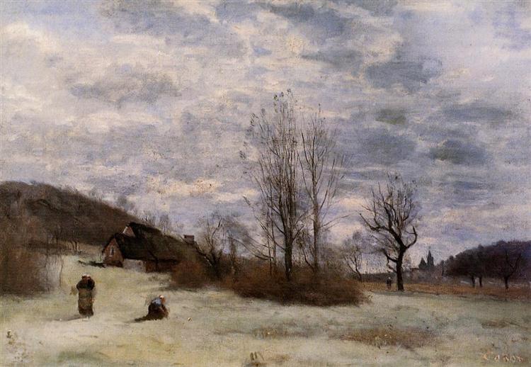 Равнины близ Бове, c.1860 - c.1870 - Камиль Коро