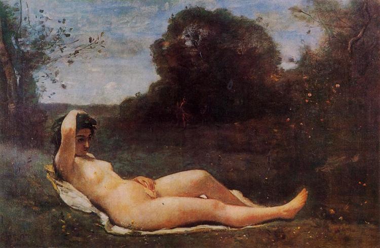 Reclining Nymph, 1859 - Jean-Baptiste Camille Corot