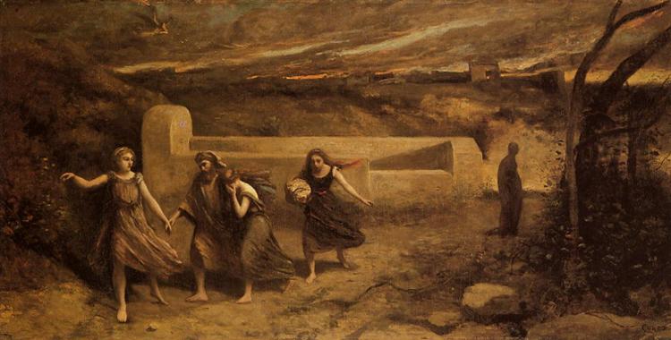 A Destruição de Sodoma, 1843 - 1857 - Jean-Baptiste Camille Corot