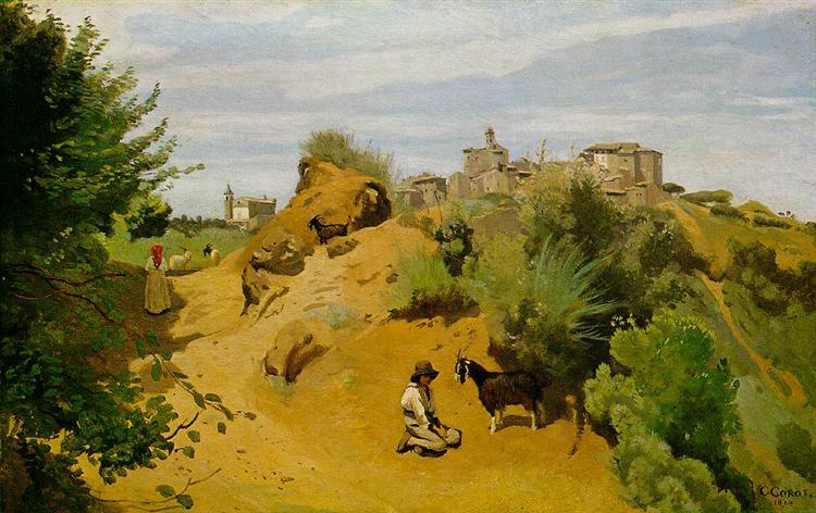 Козопас, Дженцано, 1843 - Камиль Коро