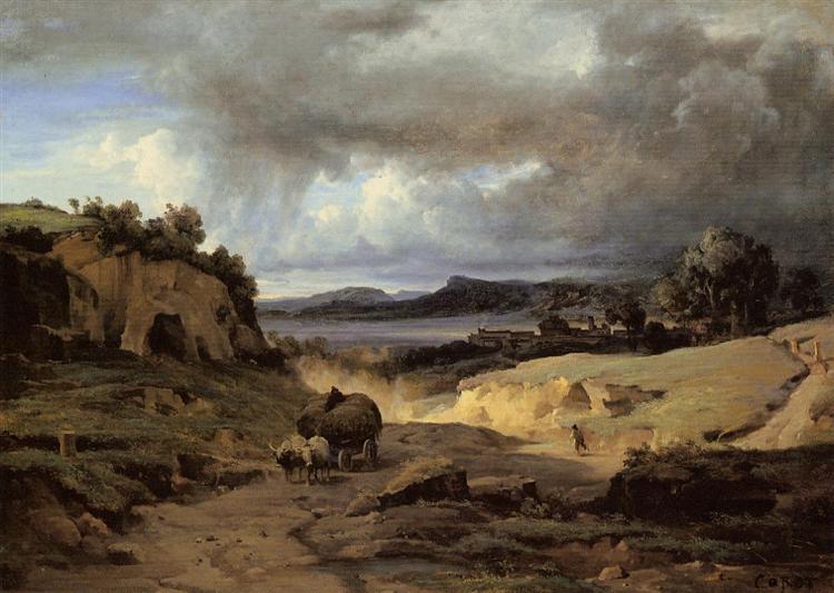 The Roman Campagna (La Cervara), c.1826 - c.1827 - Jean-Baptiste Camille Corot