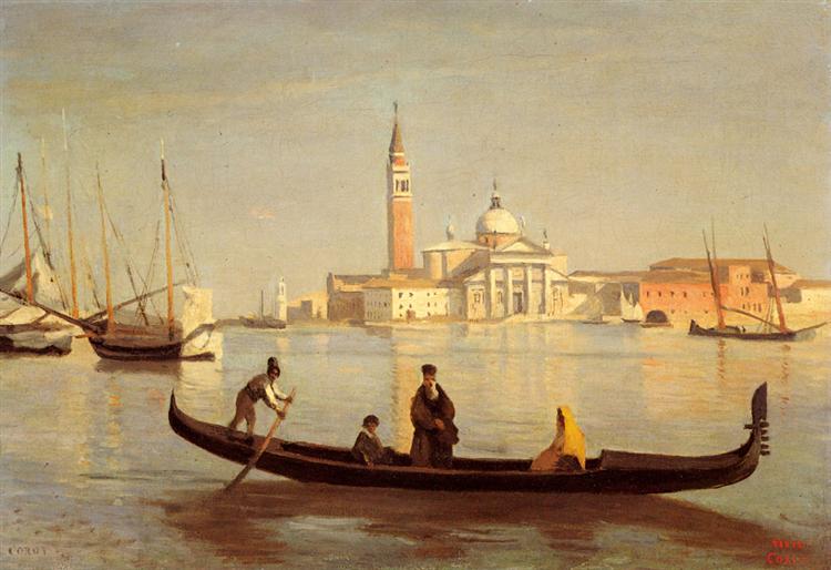 Γόνδολα της Βενετίας στο Μεγάλο Κανάλι, περ. 1835 - Camille Corot