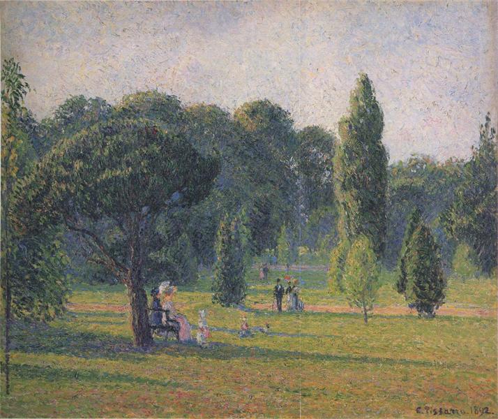 Gardens At Kew, Sunset, 1892 - Камиль Писсарро