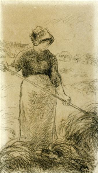 Haymaker, c.1880 - 卡米耶·畢沙羅