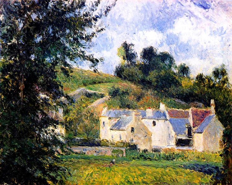 Houses of l'Hermitage, Pontoise, 1879 - Camille Pissarro