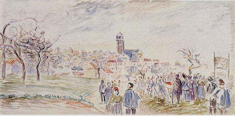 La Saint Martin a Pontoise, c.1884 - c.1885 - Каміль Піссарро