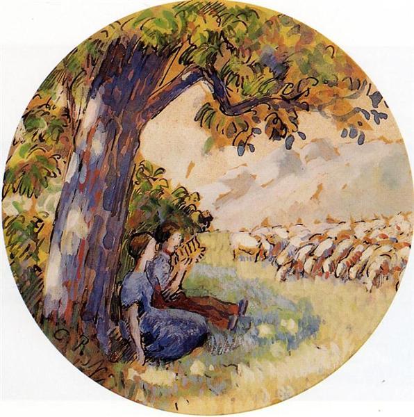 Pastoral, c.1890 - 卡米耶·畢沙羅