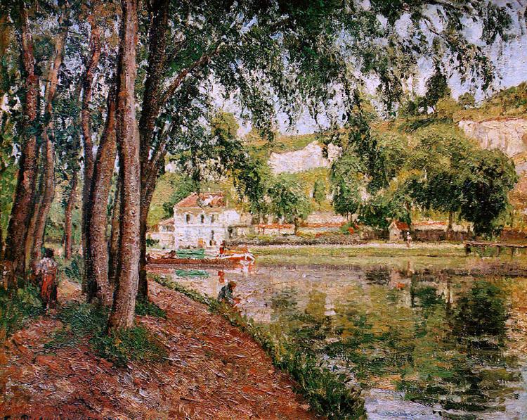 Road along the Loing canal, 1902 - Каміль Піссарро