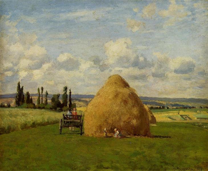 The haystack, Pontoise, 1873 - Камиль Писсарро