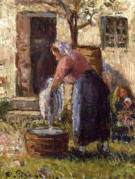The Laundry Woman, c.1898 - Камиль Писсарро