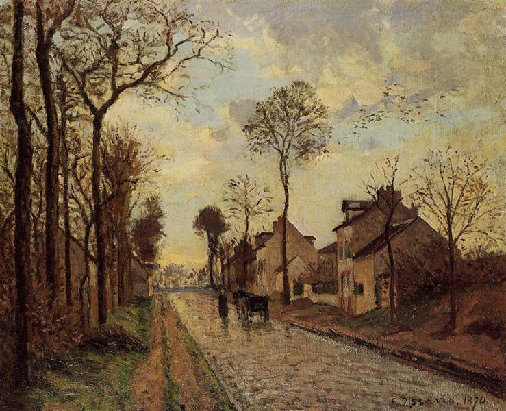The Louveciennes Road, 1870 - Каміль Піссарро