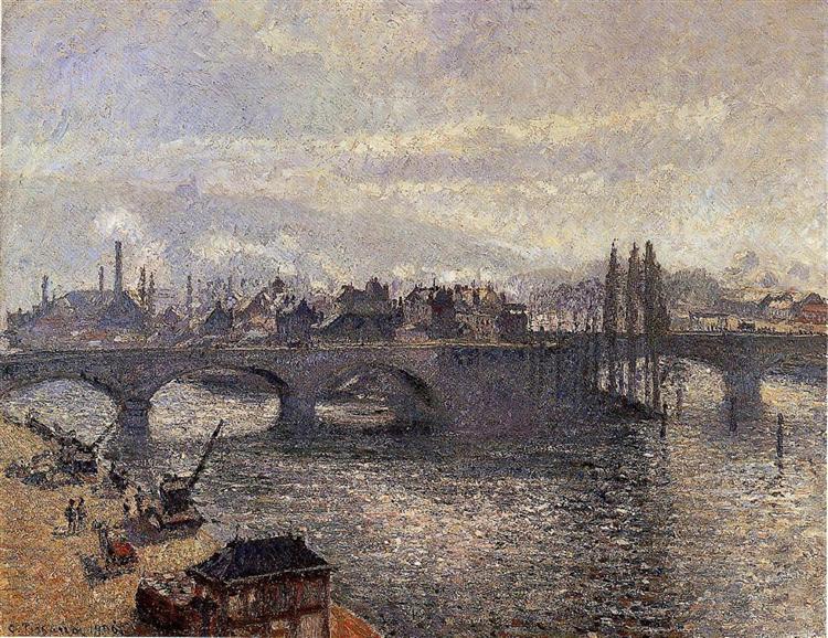 The Pont Corneille, Rouen, Morning Effect, 1896 - Каміль Піссарро