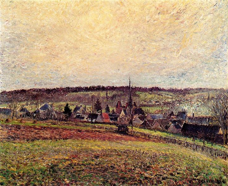 The Village of Eragny, 1885 - Камиль Писсарро