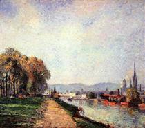 The Petit Bras Of The Seine At Argenteuil By Camille Pissarro Print or  Painting Reproduction from Cutler Miles.