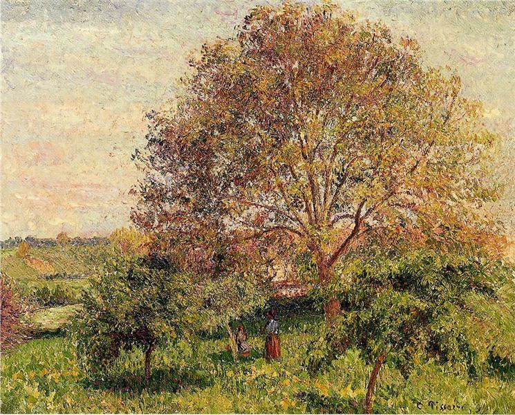 Walnut Tree in Spring, 1894 - Камиль Писсарро