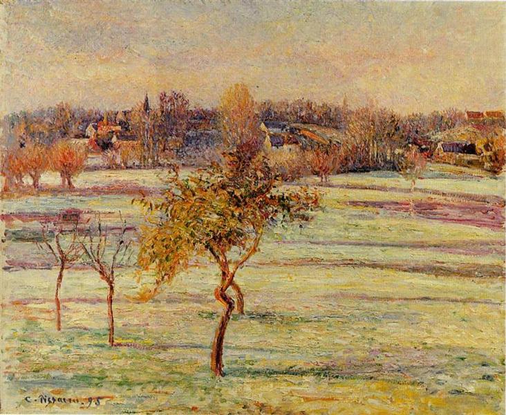 White Frost at Eragny, 1895 - 卡米耶·畢沙羅