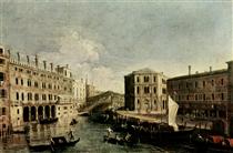 Der Canal Grande am Rialto - Giovanni Antonio Canal
