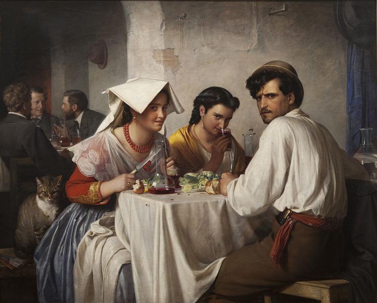 In a Roman Osteria, 1866 - Карл Блох