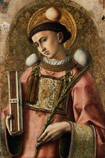 Depiction of Saint Saintephen - Карло Кривелли