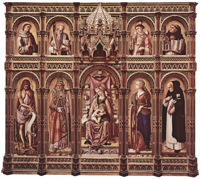 Enthroned Madonna, c.1472 - c.1473 - Карло Крівеллі