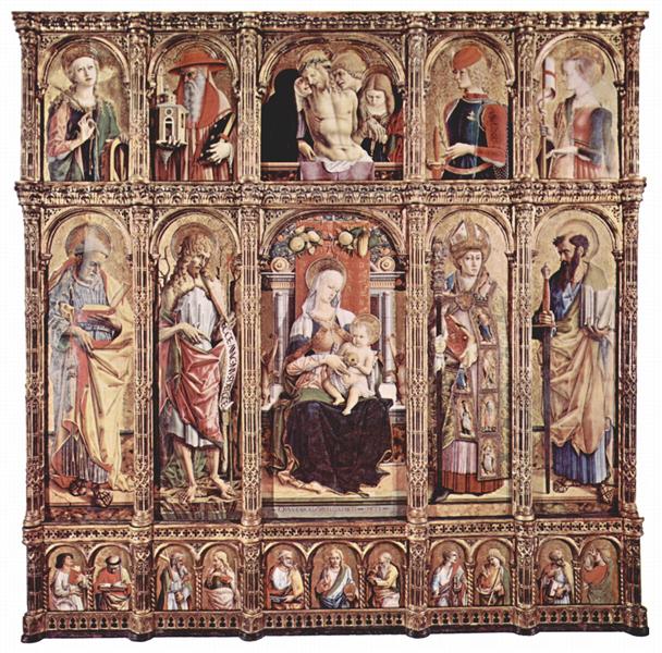 Enthroned Madonna, 1473 - Карло Крівеллі