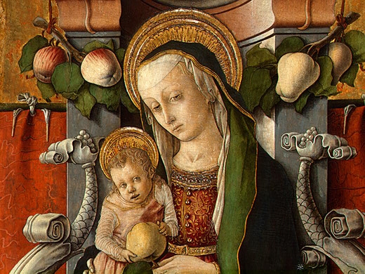 Madonna and Child enthroned with donor, c.1470 - Карло Крівеллі