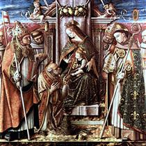 Virgin and Child Enthroned with Saints - Carlo Crivelli