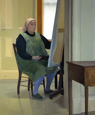 Self Portrait at Easel, 1973 - Catherine Murphy