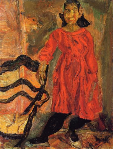 Girl in Red, c.1919 - Хаим Сутин