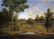 Landscape Looking Towards Sellers Hall from Mill Bank - Charles Willson Peale