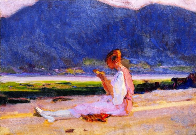 The Painter's Young Wife, Baie-Saint-Paul, 1919 - Clarence Gagnon