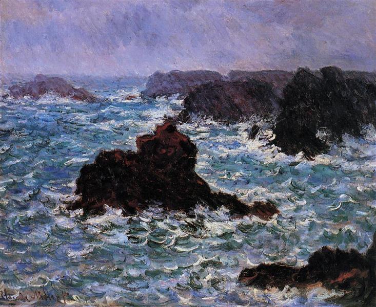Belle-Ile, Rain Effect, 1886 - Claude Monet