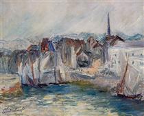 Boats in the Port of Honfleur - Claude Monet