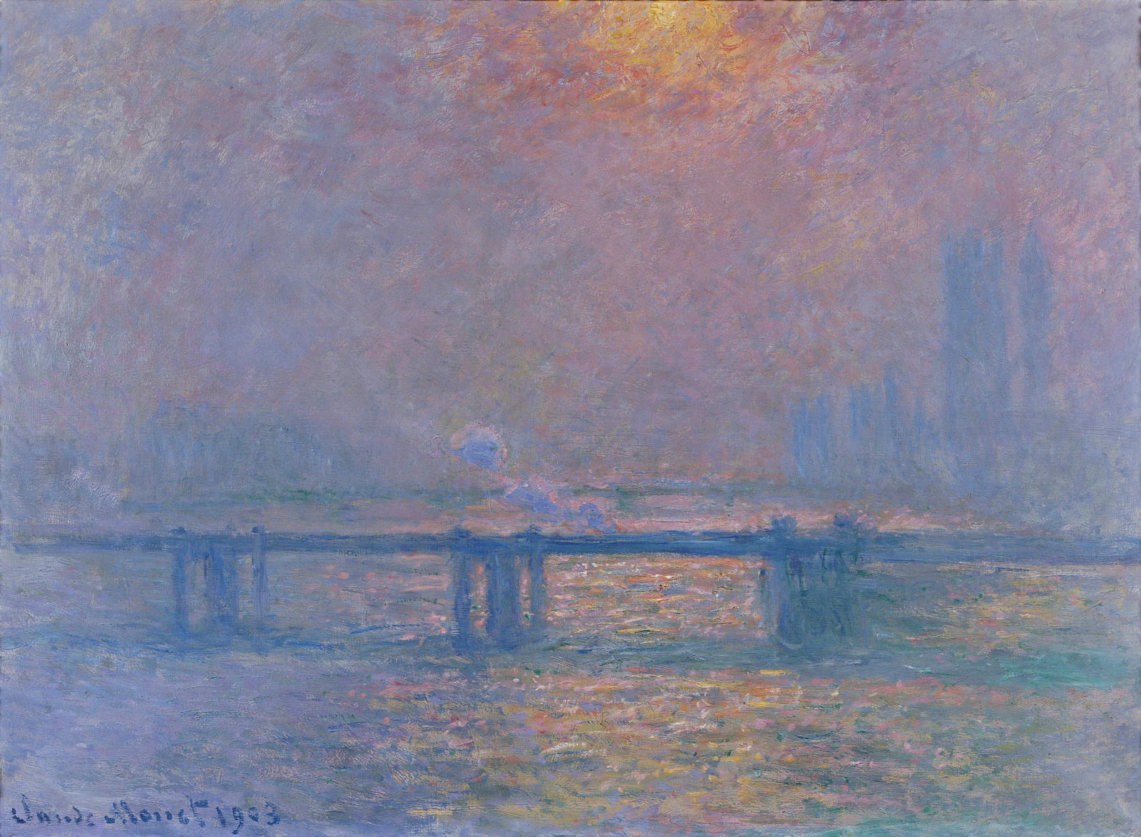 Charing Cross Bridge The Thames 1903 Claude Monet WikiArt Org   Charing Cross Bridge The Thames 