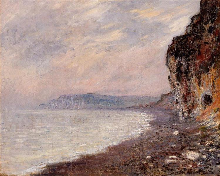 Скалы в Пурвиле, туман, 1882 - Клод Моне