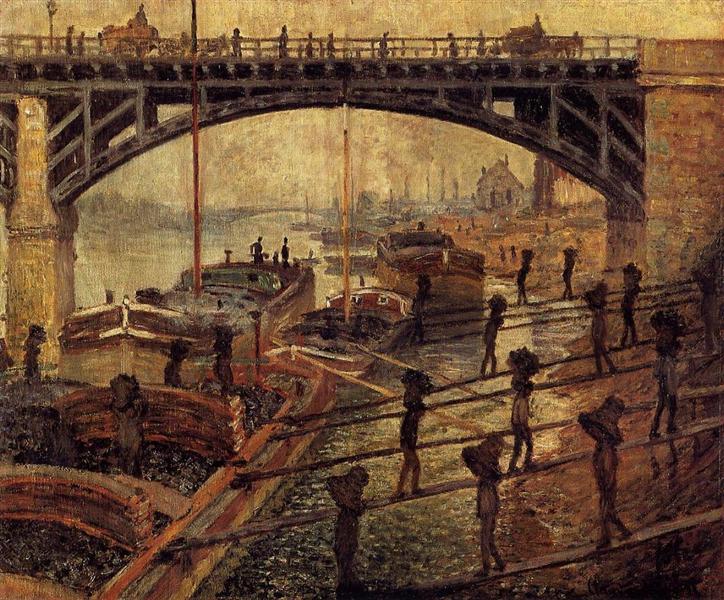Докеры с углём, 1875 - Клод Моне