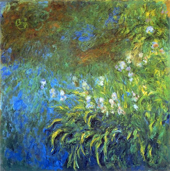 Iris at the Sea-Rose Pond, 1914 - 1917 - 莫內