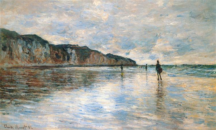 Low Tide at Pourville, 1882 - 莫內