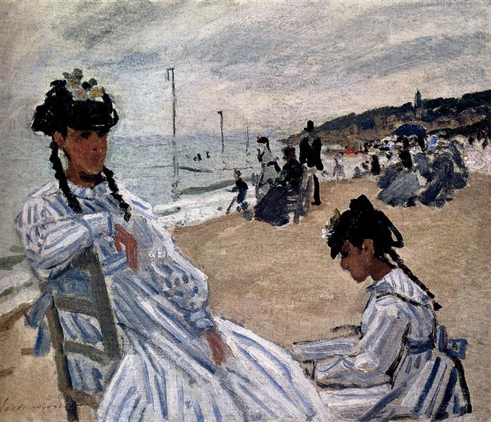 On The Beach At Trouville, 1870 - 1871 - Клод Моне