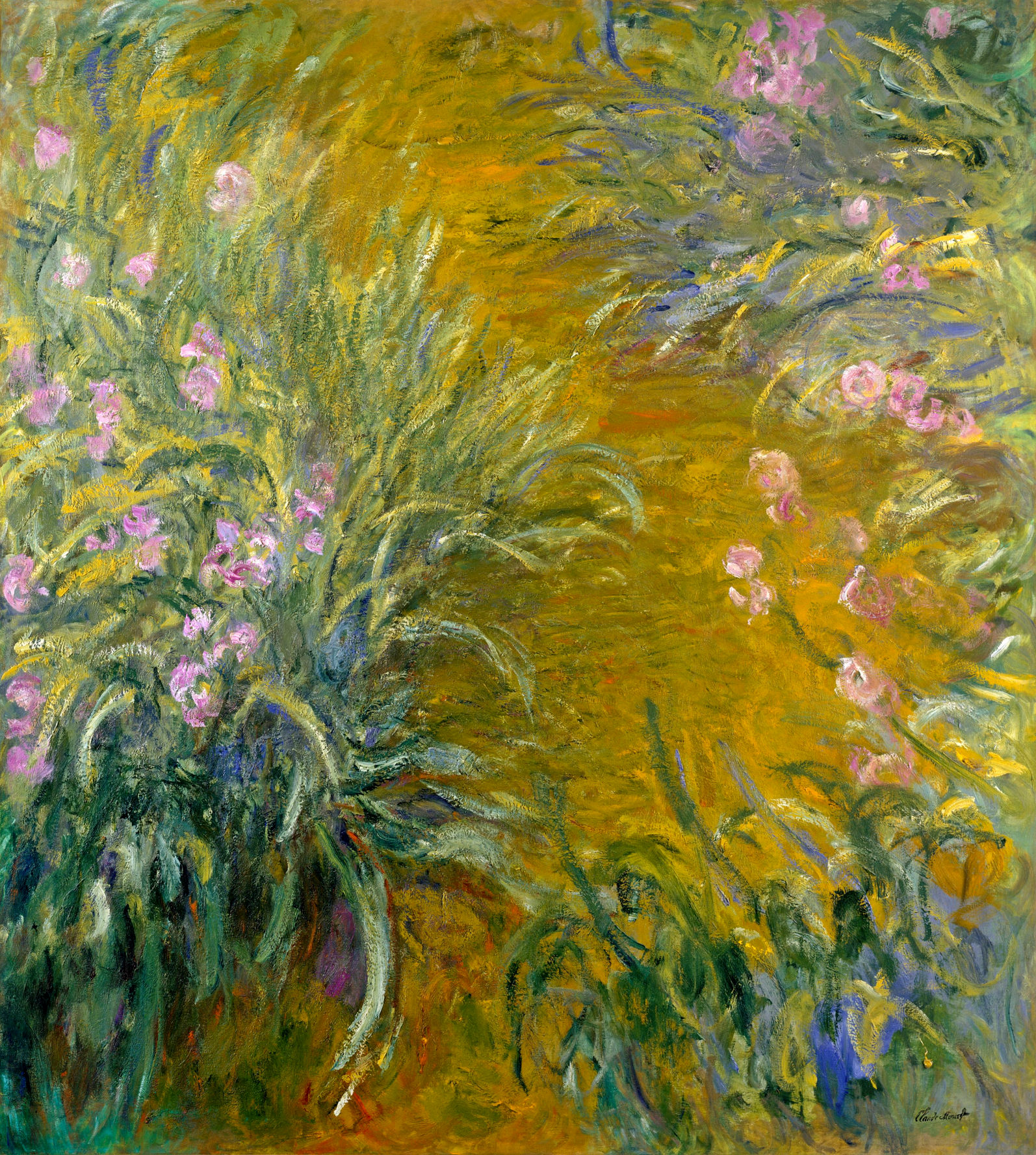 Roses in the Hoshede`s Garden at Montregon - Claude Monet - WikiArt.org ...