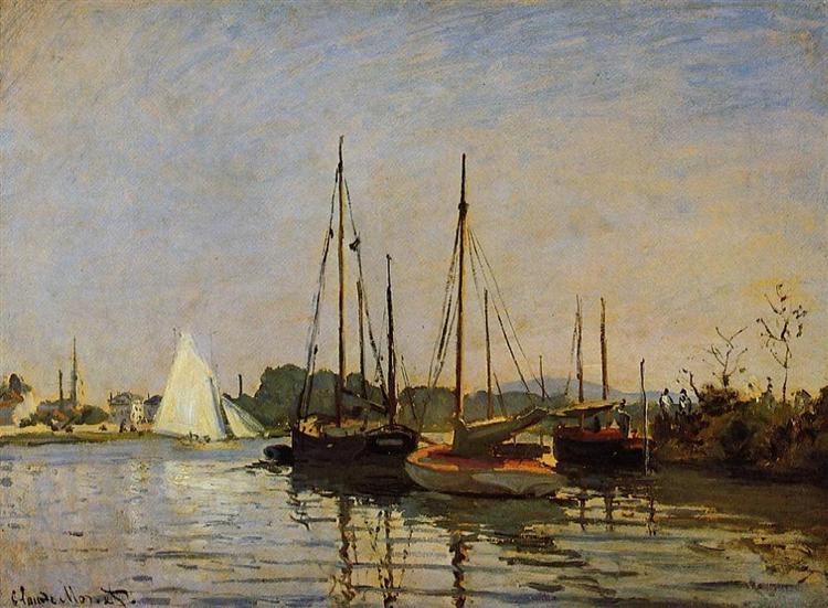 Pleasure Boats, Argenteuil, c.1872-3 (oil on canvas), c.1872 - c.1873 - Клод Моне