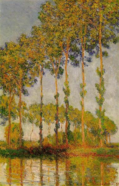 Poplars, Row in Autumn, 1891 - Клод Моне