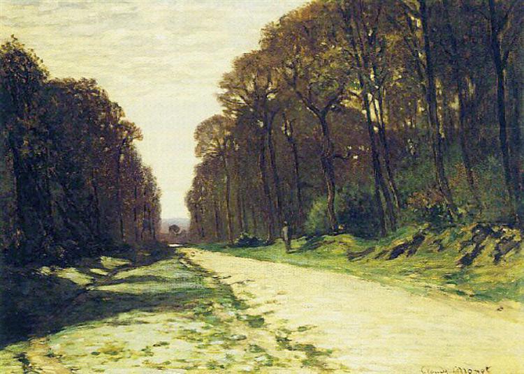 Road in a Forest Fontainebleau, 1864 - Claude Monet